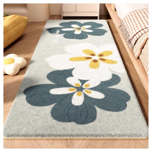 Tapete floral ergocar anti-deslizante para dormitorio
