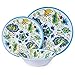 Melamine Dinnerware Sets for 4,12 Piece Plates and Bowls sets,Dishwasher Safe, Suitable for Indoor and Outdoor Use，Lightweight and durable,Flower