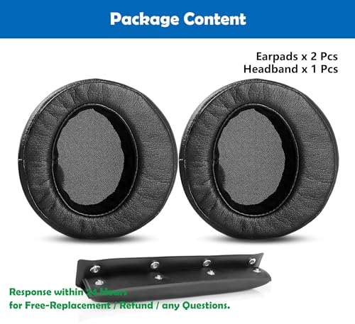 Almohadillas profesionales para auriculares compatibles con Denon AH-D2000 AH-D5000 AH-D7000 AH-D1100 AH-D5200 AH-D7200 AH-D9200 con cuero y espuma viscoelástica miniatura 5