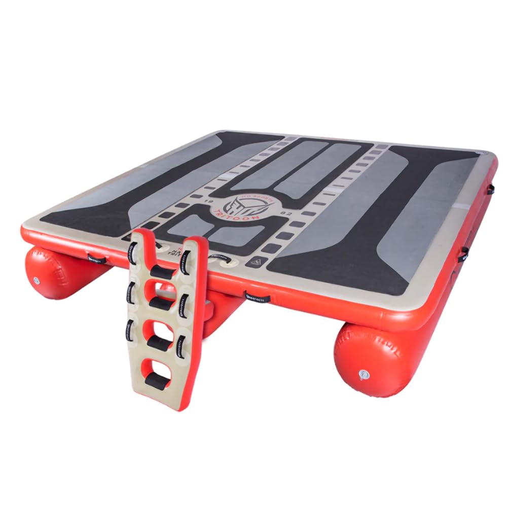 HO Hawaii Tritoon Inflatable Dock Grey/Red