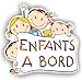 Sticker Enfants à Bord - Autocollant bébé à Bord (Modèle 3)