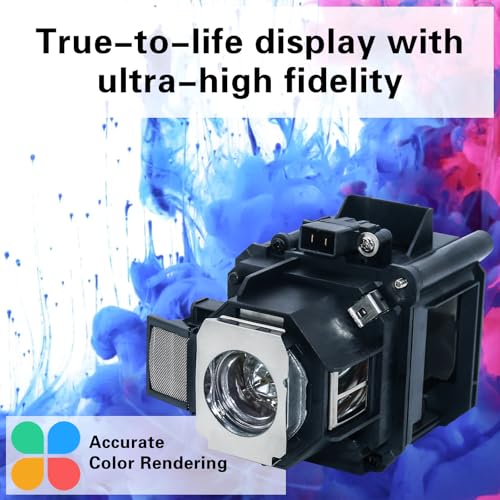 Image of V13H010L63 Replacement Projector Lamp Bulb for Epson ELPLP63 EB-C450WH EB-G5650W G5750WUNL EB-G5950 4300 H345A H347A H349A Pro G5950 G5650W Pro G5650W G5750 Pro G5750WUNL Pro with Housing