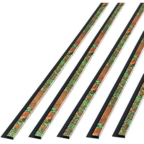 FASÄDE 47 in. Decorative Vinyl J Trim Copper Fantasy (5 Pack) Cover