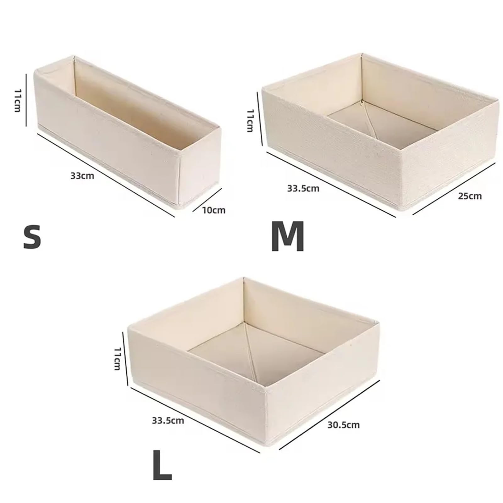 Organizador de cajones para Ropa Interior, Caja de Almacenamiento de Calcetines, Sujetadores, armarios y Ropa para Pantalones, Plegable.