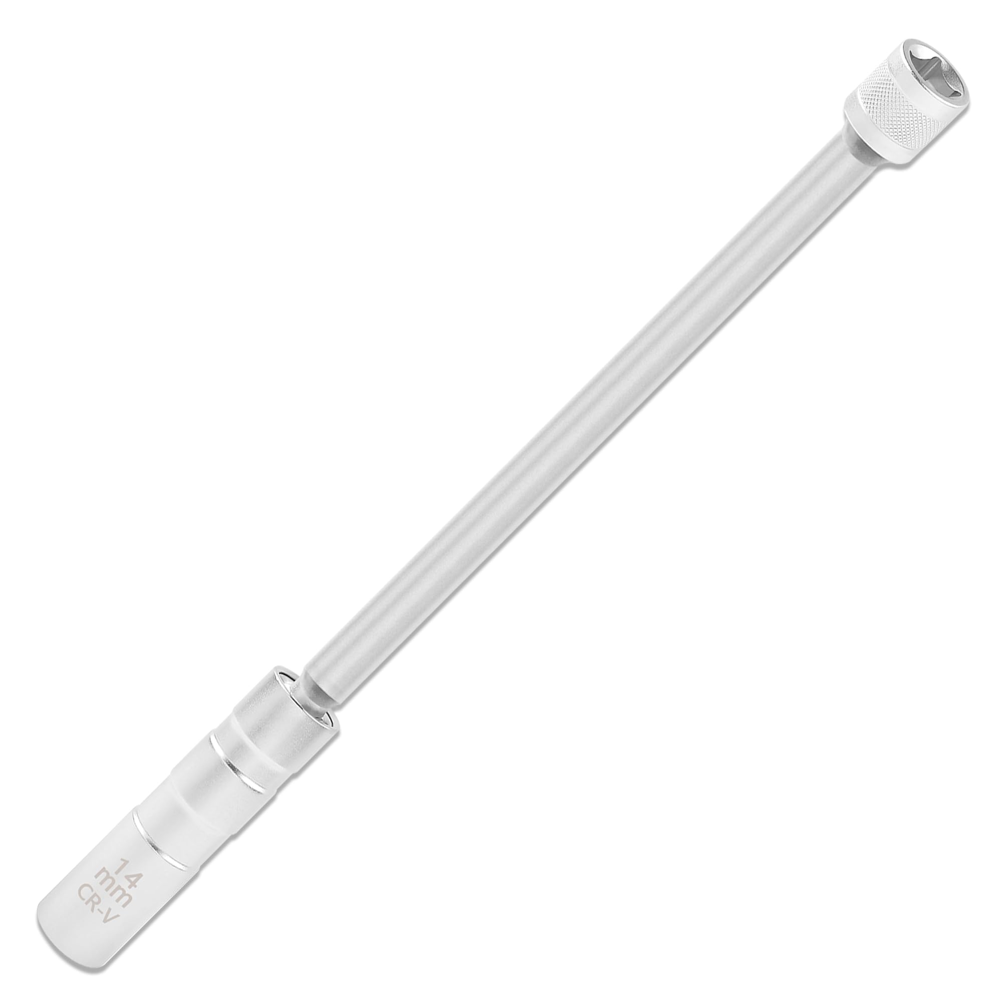 Magnetica Estesa Chiave per Candele,Lunga 35 cm Rotazione a 360 Gradi Chiave Candela 14 mm con 12 Punti,Accessorio Auto Chiave per Candele Auto Adatto Veicoli (14 mm)