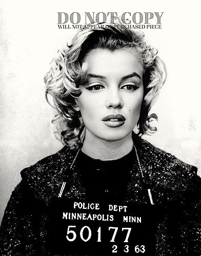 Foto de Marilyn Monroe Mugshot de 8x10: retrato icónico art deco para amantes de Hollywood