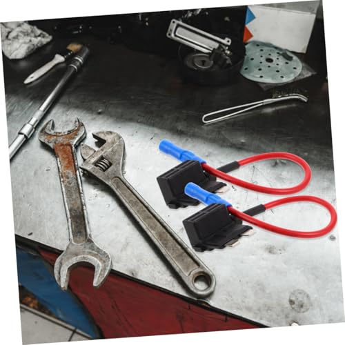 Kit de 4 fusibles automotrices medianos con soporte duradero para fusible para cámara de tablero, fácil instalación, protege el circuito, sin caja incluida para automóvil miniatura 5