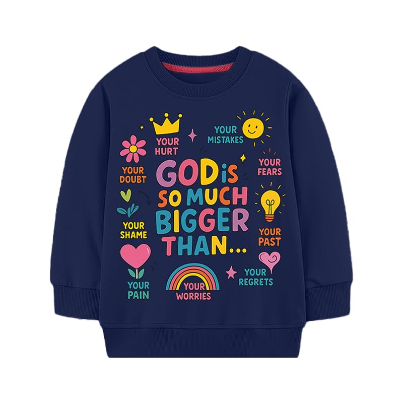 Image of Girls Cotton Crewneck Sweatshirt Size 2-10 Years Toddler Girls Kid Graphic Shirts
