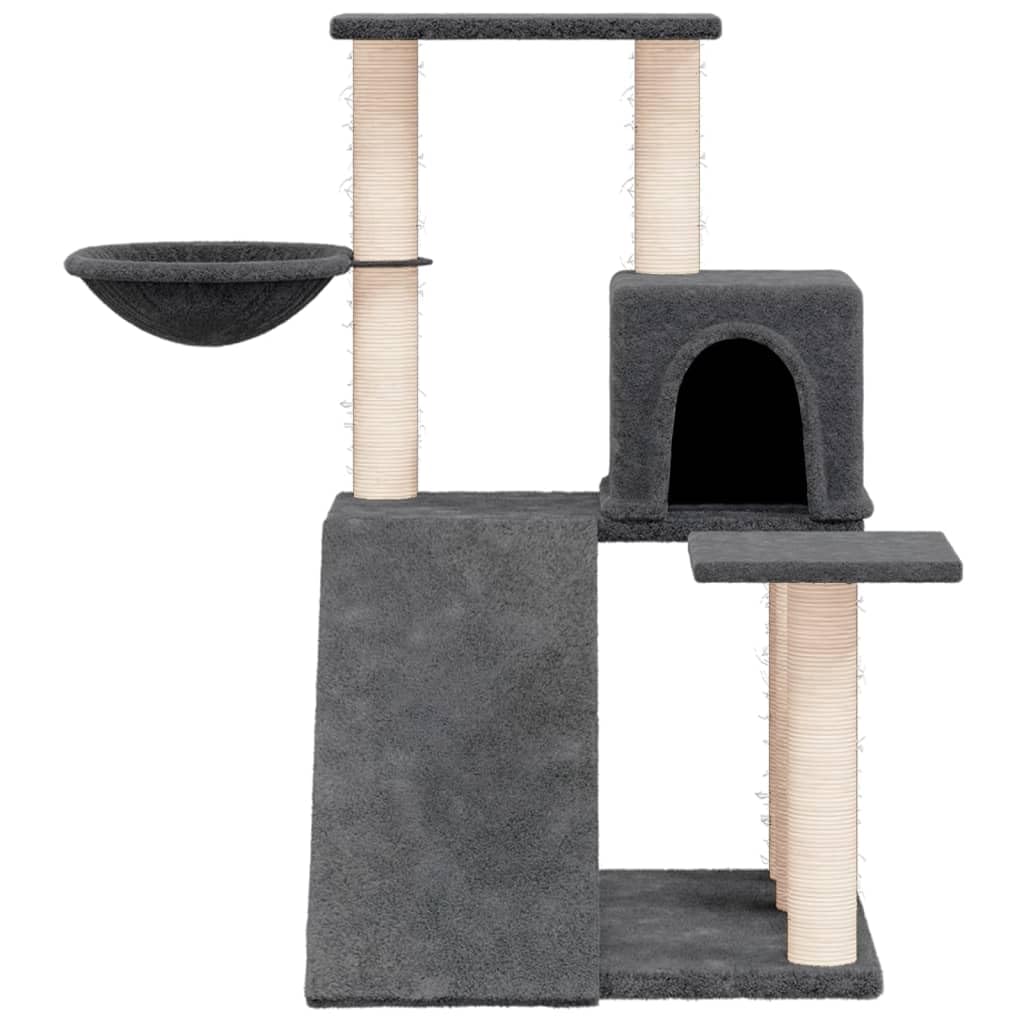 vidaXL Arbre à Chat avec Griffoirs en Sisal Gris Foncé 82 cm Arbre à Grimper
