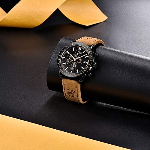 Image of BENYAR - Stylish Wrist Watch for Men, Silicone Strap Watches, Perfect Quartz Movement, Waterproof and Scratch Resistant, Analog Chronograph Business Watches