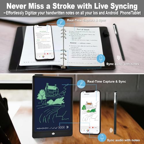 Smart Pen for Note Taking Set Real-Time Paper-to-Digital, Smart Digital Notebook with Pen for Meeting Class Creation, Convert to Text, Store, and Share Your Handwritten Notes via App(iOS/Android) - Thumbnail 2