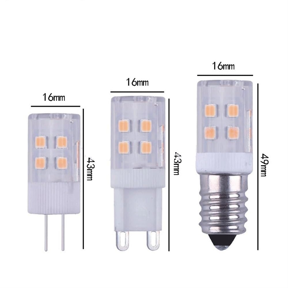 Fengyan Casa Lampadine, Confezione da 20, Lampada LED a Mais 2835SMD-15LED G9/E14 2W AC220V Lampadina LED a Mais in Ceramica Senza Sfarfallio(Blanc,G9-2W)