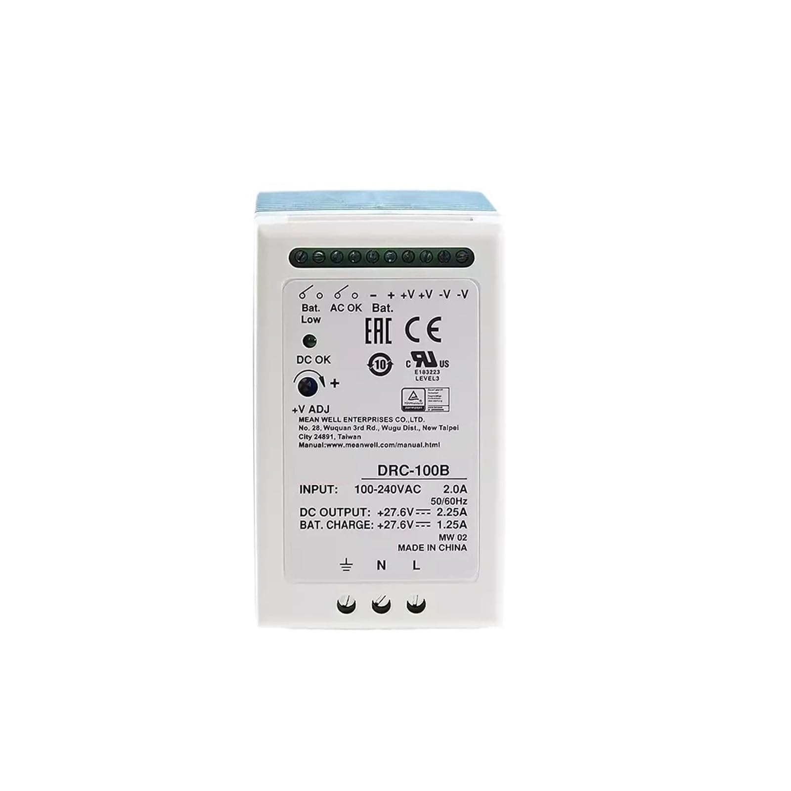 LEOTNNDQ DRC-100B 96.6W Single Output with Battery Charger (UPS Function) DRC-100 27.6V/2.25A 27.6V/1.25A