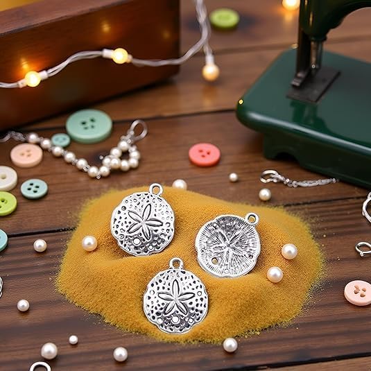 20 Pcs Charms Shell Starfish Antique Silver Pendants for Making Bracelet Necklace Jewelry Findings Making Accessory,for DIY Bracelet Necklace Keychain Charms (25x21mm) - Image 5