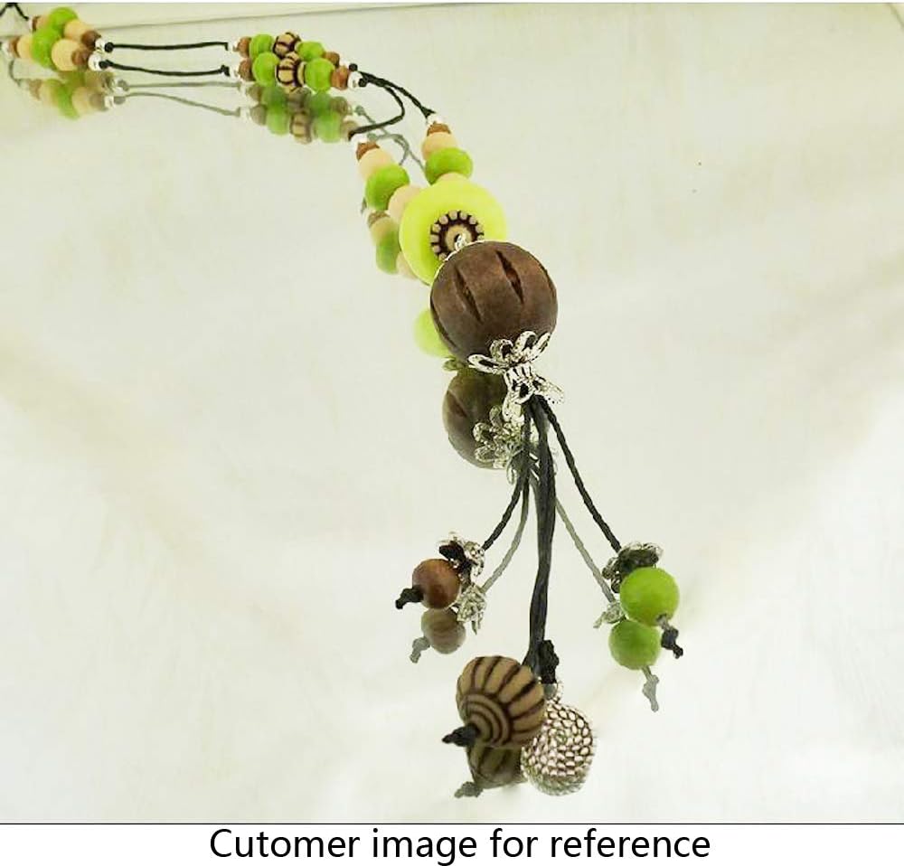 KISSITTY 200pcs Brown Dyed Round Wood Beads with Carved Pattern Wooden Ball Spacer Loose Beads 25mm Diameter for DIY Crafting Jewelry Making