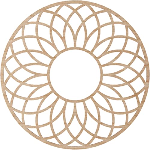 Image of Ekena Millwork 36 inchOD x 12 1 /4 inchID x 1 /4 inchT Cannes Wood Fretwork Pierced Ceiling Medallion, Alder