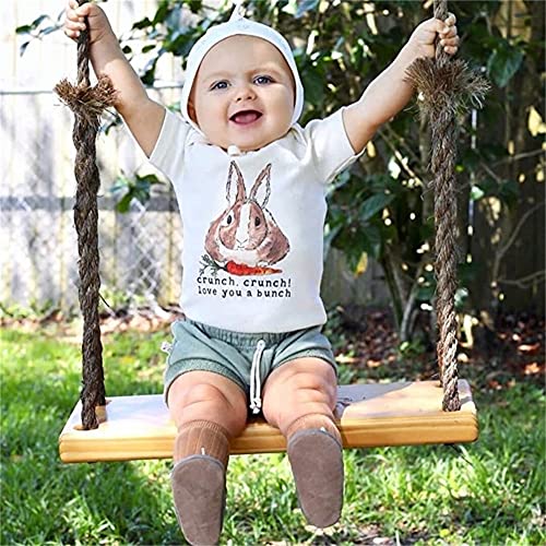 Popolar Toddler Baby Boys Easter Outfits Bunny Printed Short Sleeve T-Shirt Solid Color Shorts Summer Clothes Set(White, 12-18 Months) #TOP1