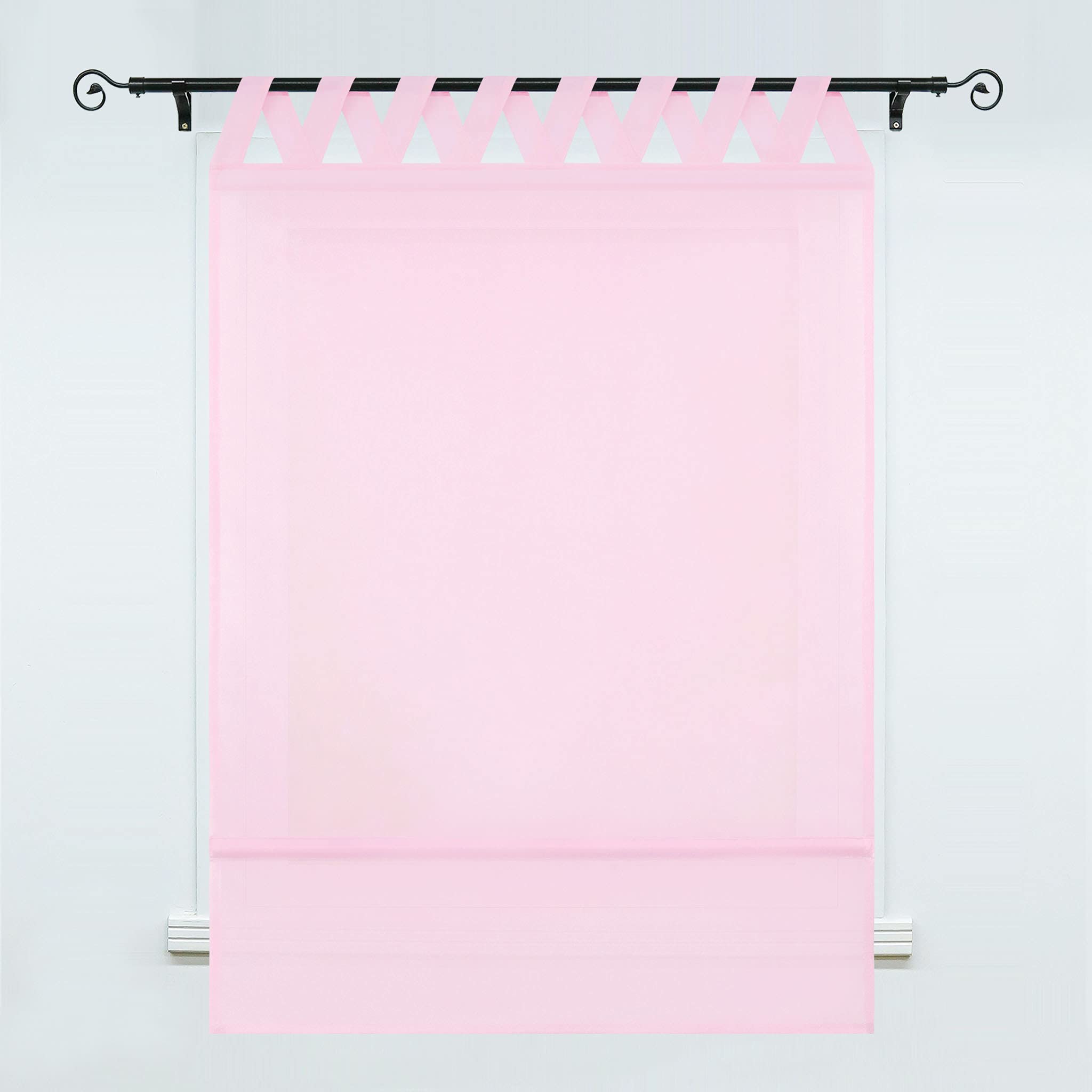 Store Romain Uni Demi-Transparent Avec Passant En Polyester Décoration De Fenêtre Pour Cuisine Store Romain Uni Demi-Transparent Avec Passant En Polyester Décoration De Fenêtre Pour Cuisine