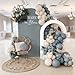 Awenztech 110pcs Dusty Blue Balloons, 18 12 10 5 inch Dusty Blue Balloons Different Sizes Balloon Arch Kit for Bridal Shower Gender Reveal Baby Shower Birthday Party Decorations