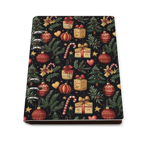 Carnet de voyage ligné A5 pour capturer vos aventures de Noël