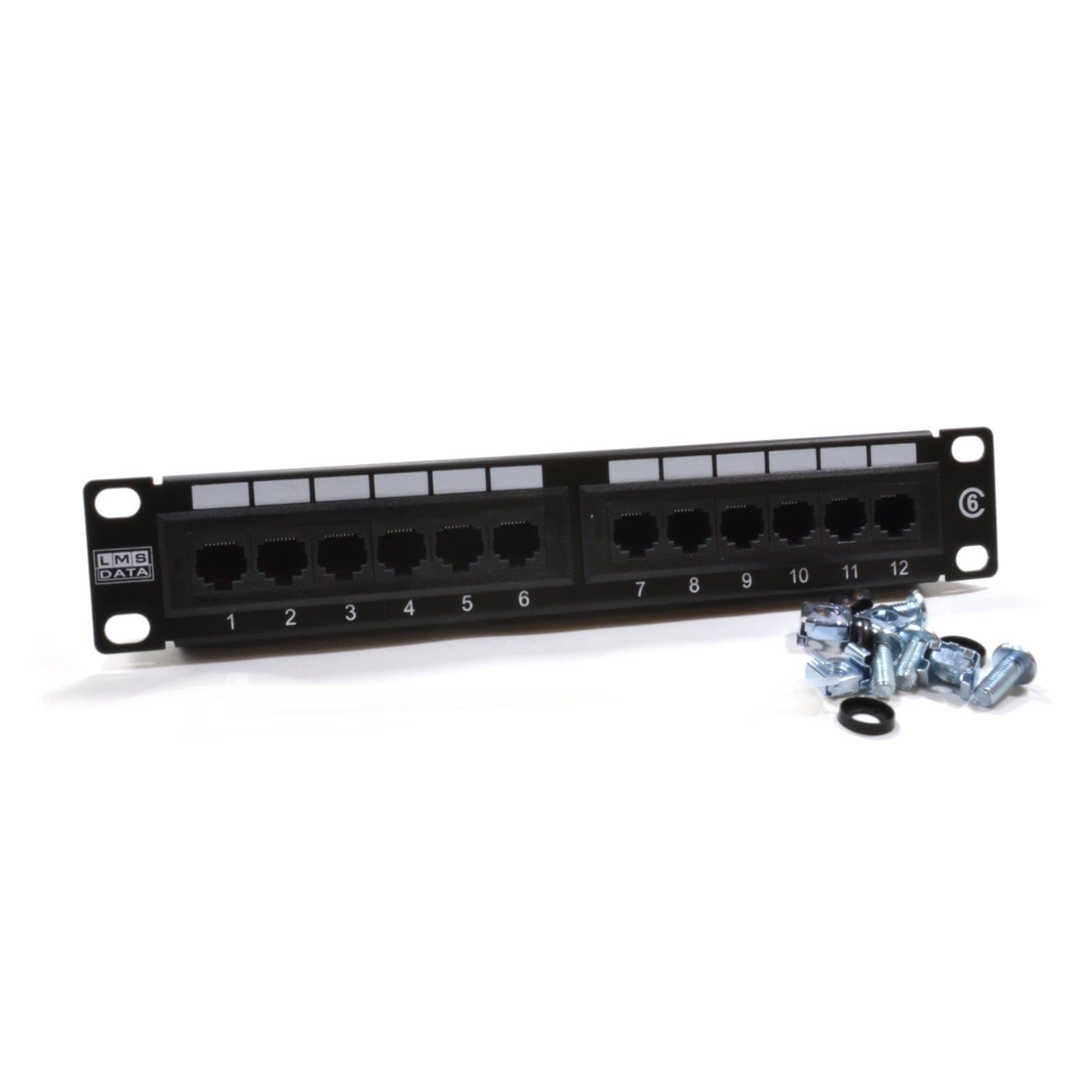 Cat6 10 inch Patch Panel 12 Port Rack Mountable MINI SOHO