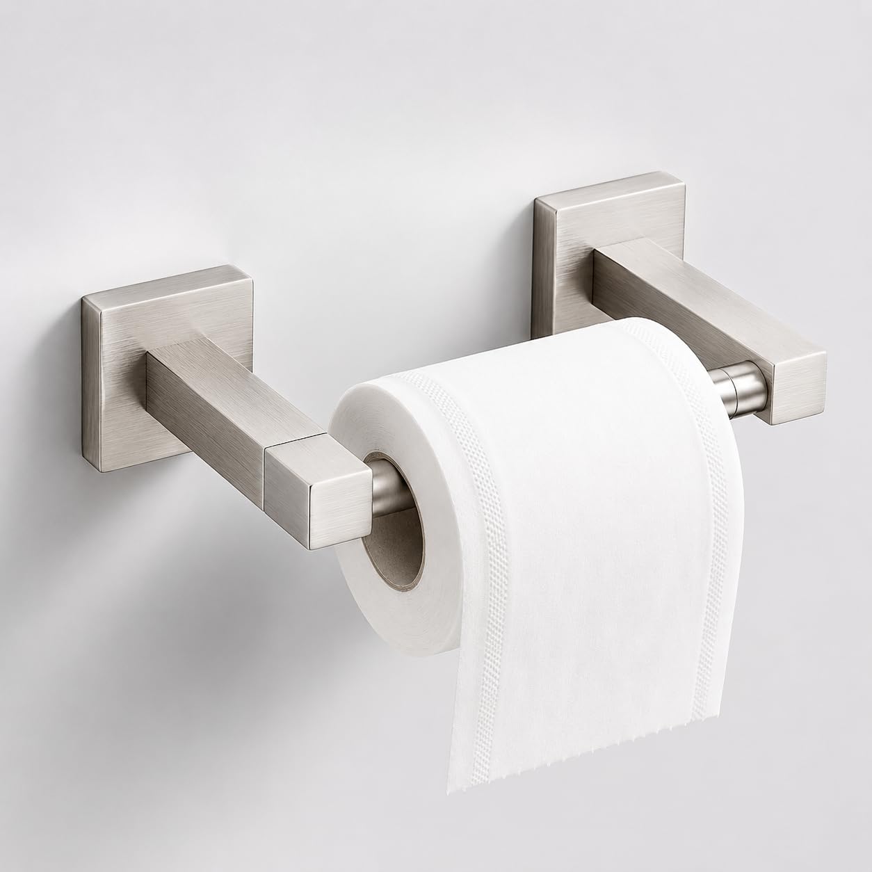 Matte Black Toilet Paper Holder Wall Mount, Bathroom Toilet Paper Holder for SUS 304 Stainless Steel, Double Post Pivoting Square Toilet Paper Roll Holder for Bathroom RV Paper Towels for TP — Amazon image 9