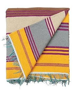 Arvore Bunkaar 100% Cotton Striped Carpet/Satranji/Rug Dari Galicha Multicolour (82 inch x 48 inch)