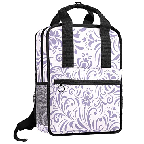 Sac à dos rétro pour garçons à motif fleurs vintage avec bretelles réglables