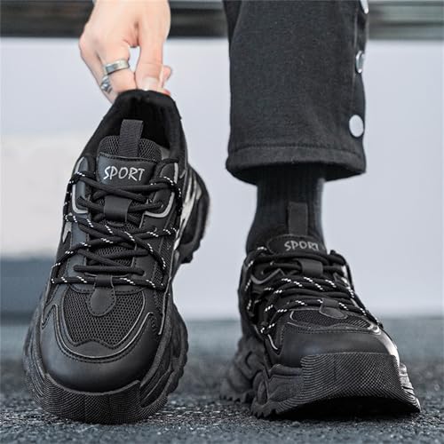 Fashion Breathable Mesh Platform Sneakers for Men Casual Non Slip Jogging Walking Sport Gym Driving Shoes 5