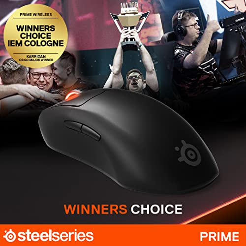 Steelseries Prime - Prestazioni Esports Mouse Di Gaming - Sensore Ottico Truemove Pro Da 18.000 Cpi - Switch Ottici Magnetici, ?Nero, 6.79 x 12.53 x 4.24 cm, 68.04 grammi - Mouse gaming - Immagine 1
