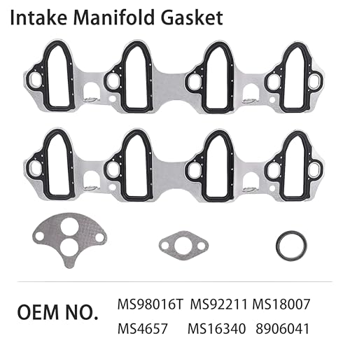 Image of Intake Manifold Gasket Set for 4.8L 5.3L 6.0L Engine MS98016T 89060413 | Auto Repair Gasket Kit Fits Chevy Silverado Tahoe GMC Sierra Yukon Savana Cadillac Escalade