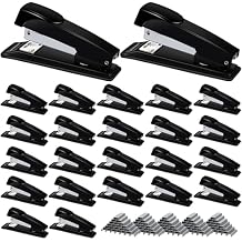 Yahenda 24 Pieces Staplers Bulk with Staples 20 Sheet Capacity Black Compact Desktop Heavy Duty Stapler for Desk Office School