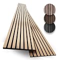 2-Pack Wood Panels for Wall - Acoustic Wood Slat Wall Panels, Soundproof Wooden Paneling for Interior Decor
