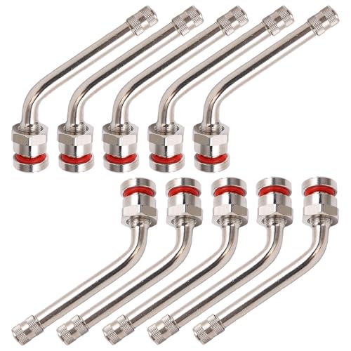 Espusta TR545D Tire Valve Stem Fit for 22.5in 24.5in Aluminum Wheels with 9.7mm Rim Hole (Pack of 10)