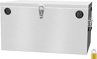 Trailer RV Marine Battery Box - 12V Waterproof Stainless Steel Dual Battery Relocation Kit for Boat, Trolling Motor, Kayak (Double Battery Box)
