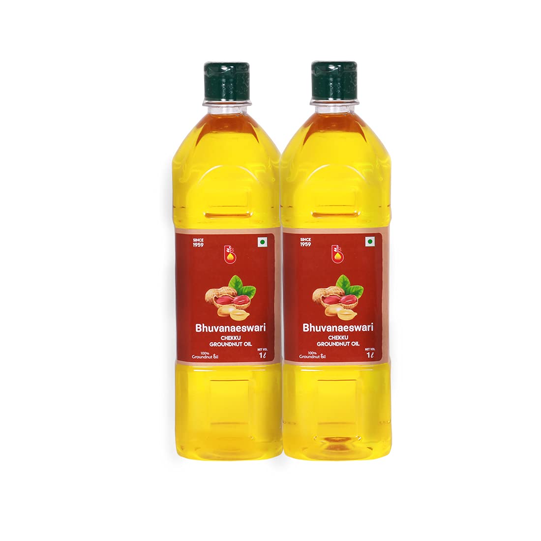 Bhuvanaeswari Cold Pressed Groundnut/Peanut Oil, 1000 ml (Pack of 2) (B01LLGWDUG) Amazon Price History, Amazon Price Tracker