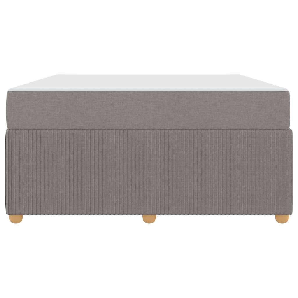 Rama łóżka z materacem w kolorze szarobrązowym (taupe), 160 x 200 cm, materiałowa sofa do spania ze stabilną ramą z materiału drewnopochodnego, oddychający materiał, materac o średniej