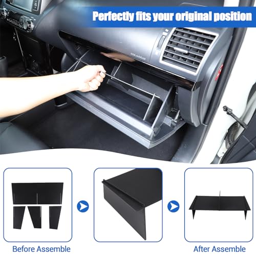 Organizador de guantera ABS negro miniatura 4