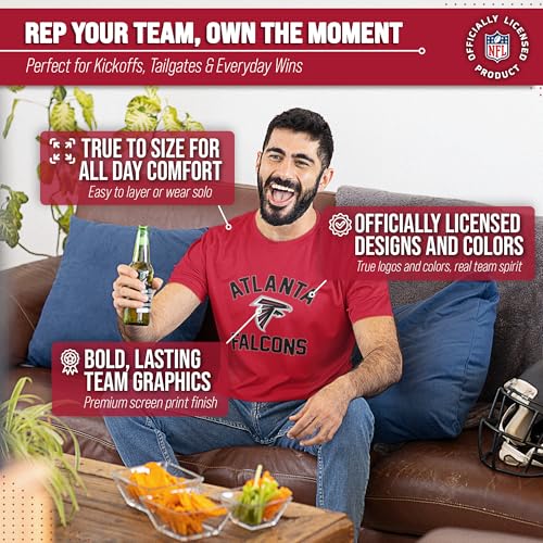 Image of NFL Gameday Cotton Blend T-Shirt for Men and Women - Licensed