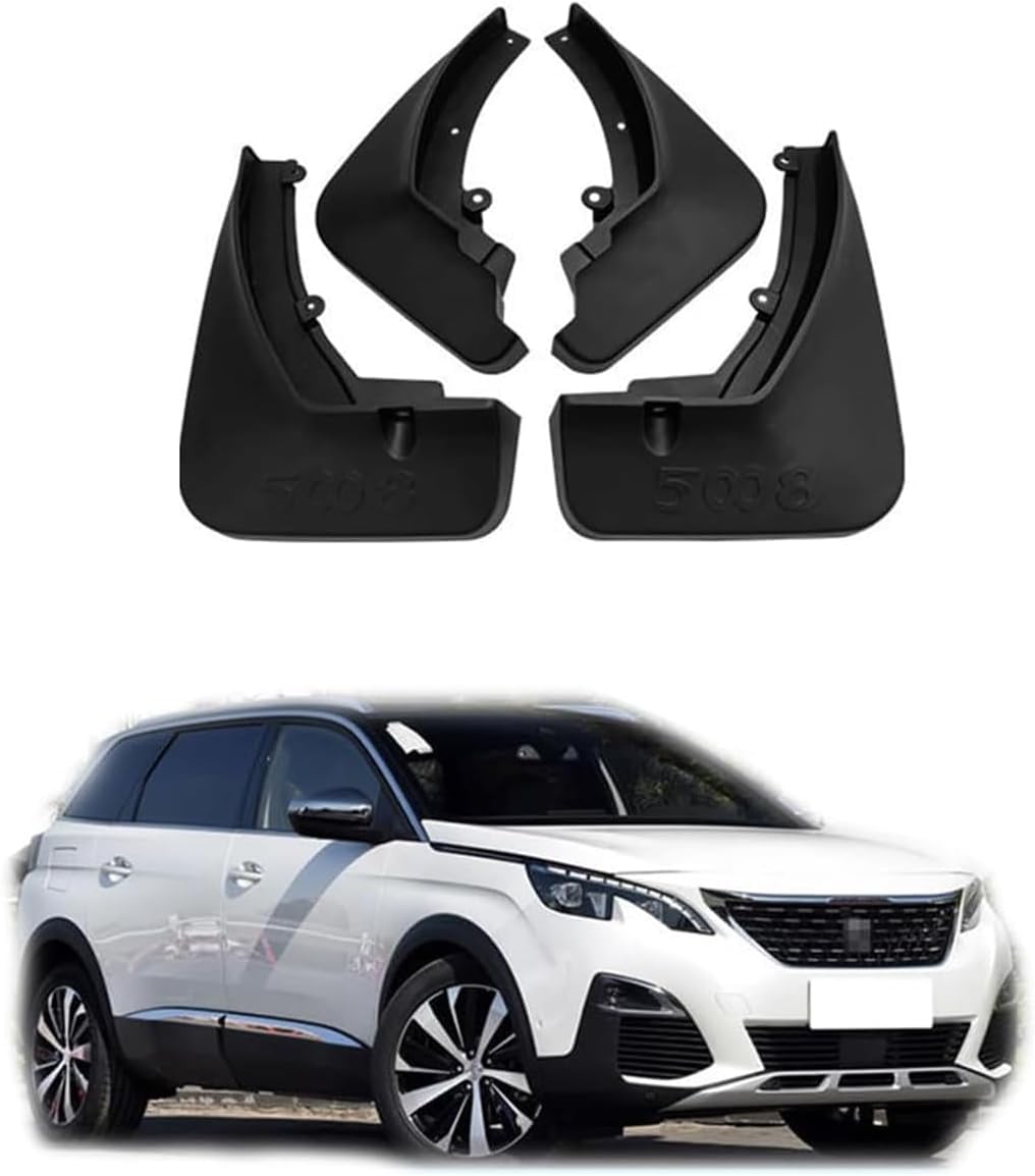 Plakdfuu Normal Car Mud Flaps For Peugeot 5008 2017-2024, Styling Body Accessories Splash Guards Fender (Set Of 4)