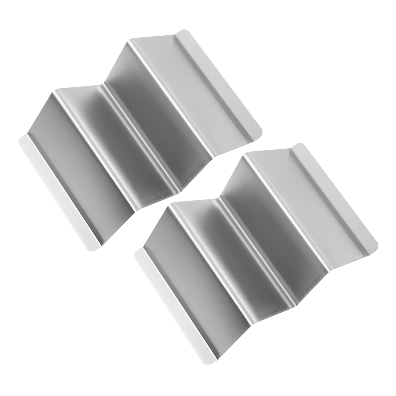 Wakauto 2 Pcs Stainless Steel Tortilla Racks Wave Shaped Taco Holders for Serving Non Slip Design for Family Gatherings Bbqs and Outdoor Parties