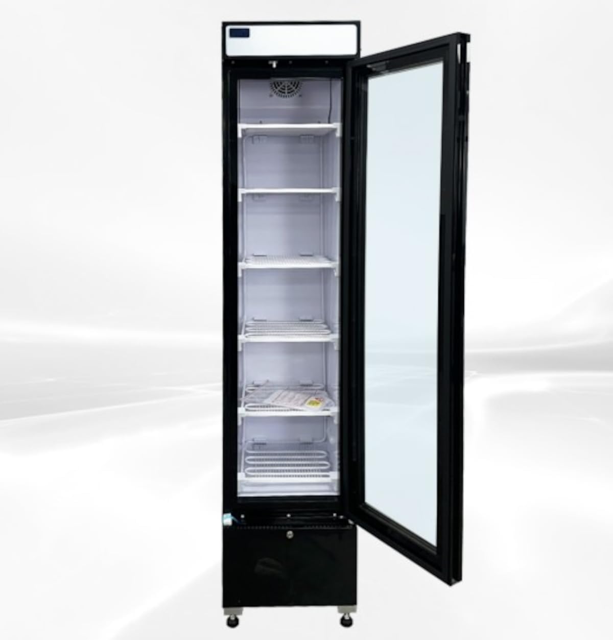 Commercial Freezer Glass 1-door 17" 105L Upright Narrow NSF -15°F to 5°F slim display merchandiser restaurant SD-105B