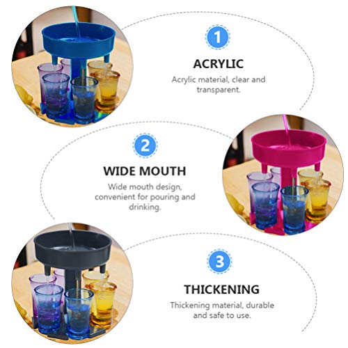 Conjunto de copos de shot de acrílico com 6 peças de copos de shots de base pesada para festas, copo