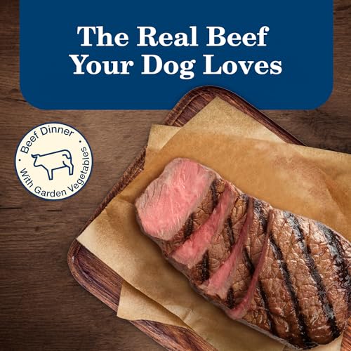 Blue Buffalo Homestyle Recipe Adult Wet Dog Food, Made with Natural Ingredients, Beef Dinner With Garden Vegetables, 12.5-oz Cans (12 Count)