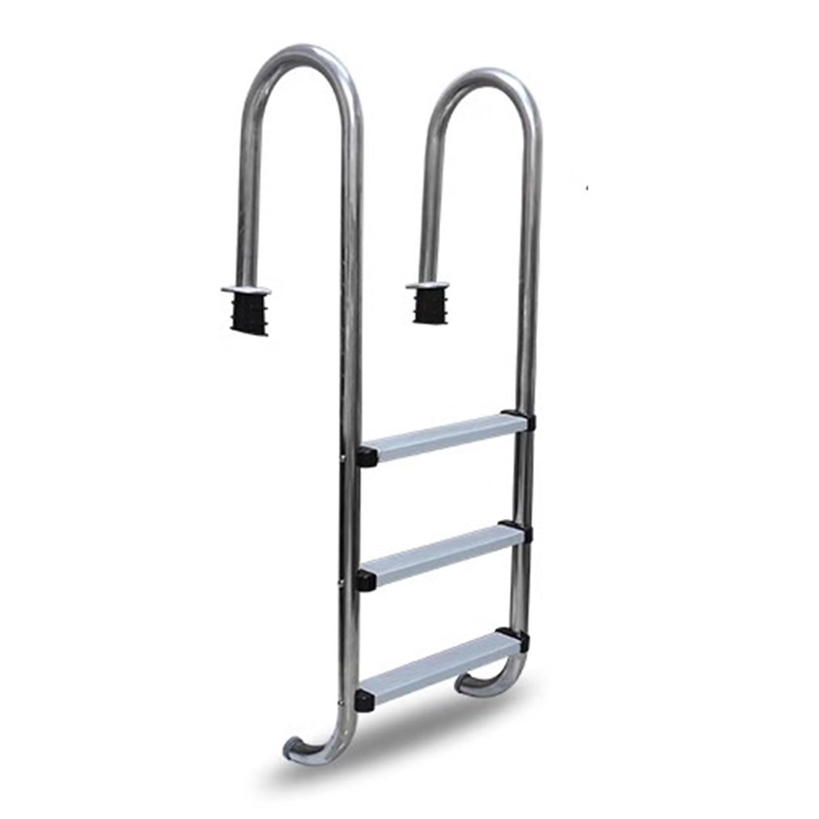 Échelle de piscine pour piscine creusée, 3 marches en acier inoxydable avec pédale antidérapante, montage facile pour une escalade sûre, design durable pour une meilleure stabilité