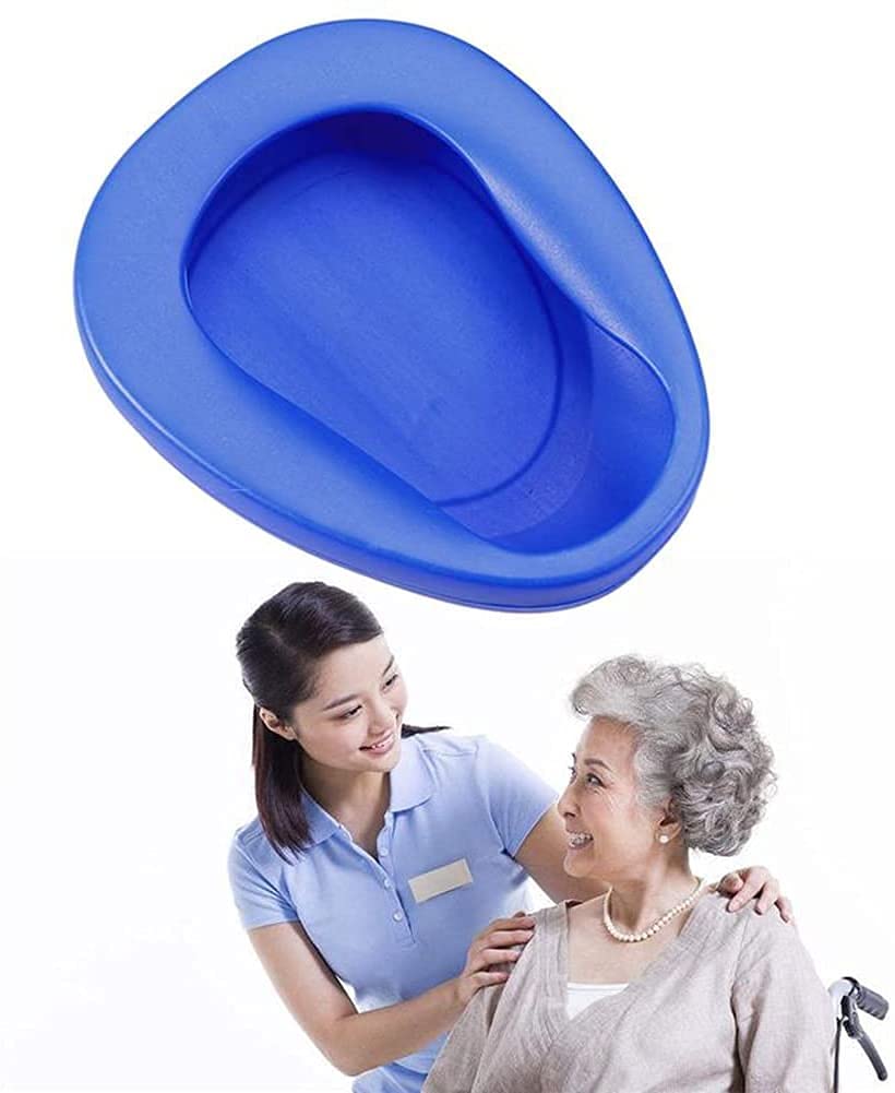 Firm Thick Stable Large Bedpan, Bedpan for Bariatric Adults, No Spill or Splash Design, Smooth Bed Pan Bedridden Patients, Elderly Men and Women