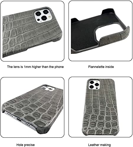 Coque iPhone 14 Pro Max en cuir crocodile élégante avec flocage - 4