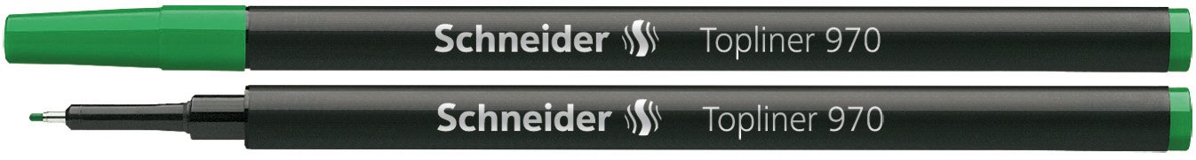 Schneider Topliner 970 Fineliner Pen Refill 0.4 mm for Topliner 911 Pack of 10 Green