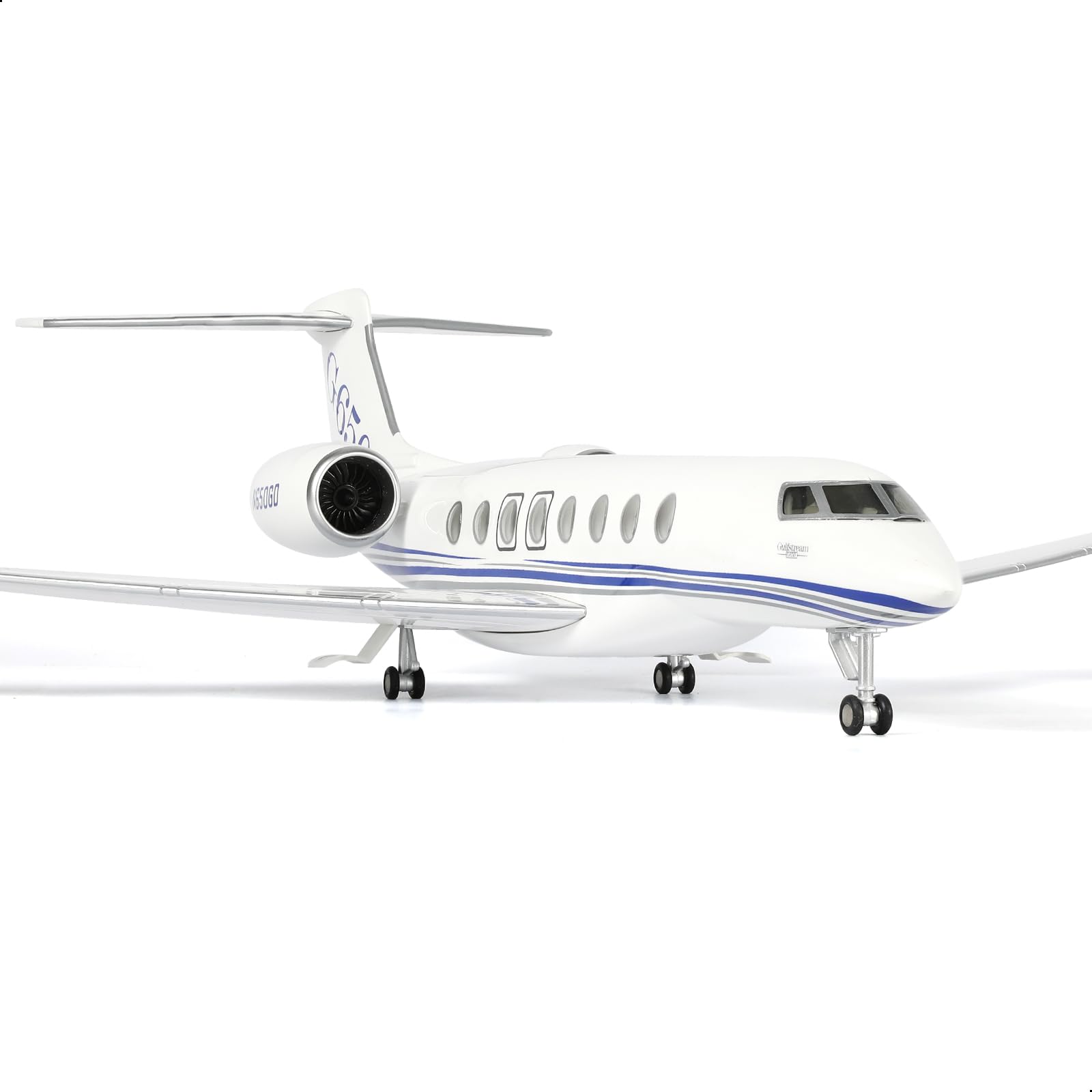 1/67 Maßstab G650 Privatjet Flugzeug Modellbausatz (45 cm) Großes Resin-Flugzeugmodell mit Ständer für Sammler und Luftfahrtenthusiasten, Kreatives Geschenk für Männer