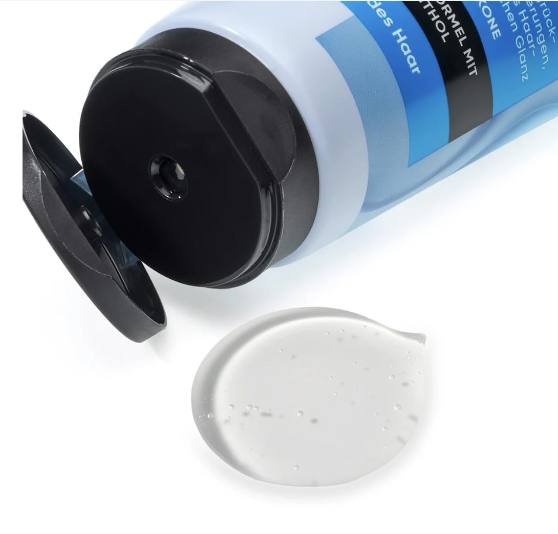Balea Tiefenreinigung 3er Pack - Shampoo (250 ml)+Kopfhautpflege Peeling (150 ml) + Spitzenpflege & Ansatzreiniger (2x8 ml) + Kopfhaut Massagebürste